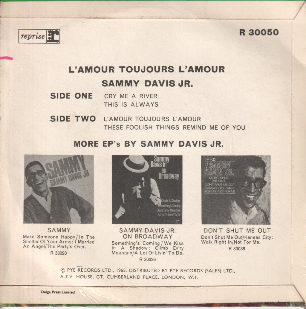 Sammy Davis Jr. - L'Amour Toujours L'Amour - 7 Inch