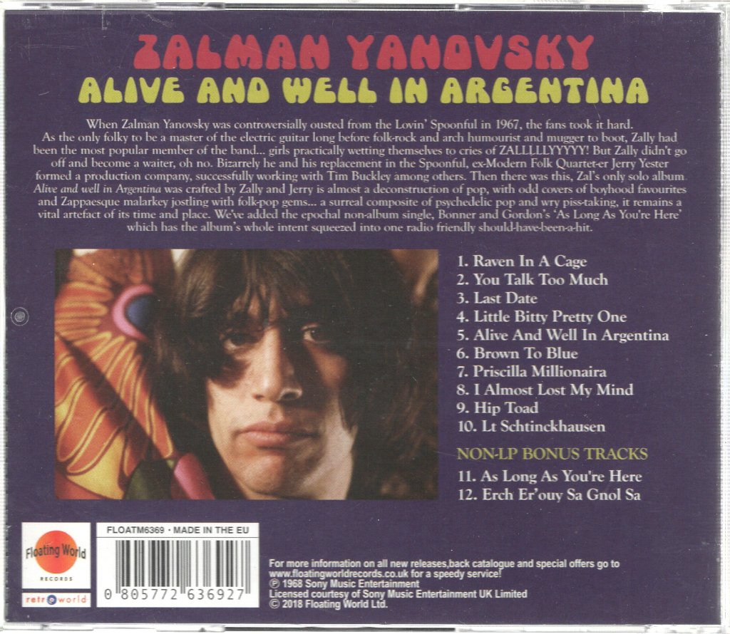 Zalman Yanovsky - Alive & Well In Argentina - Cd