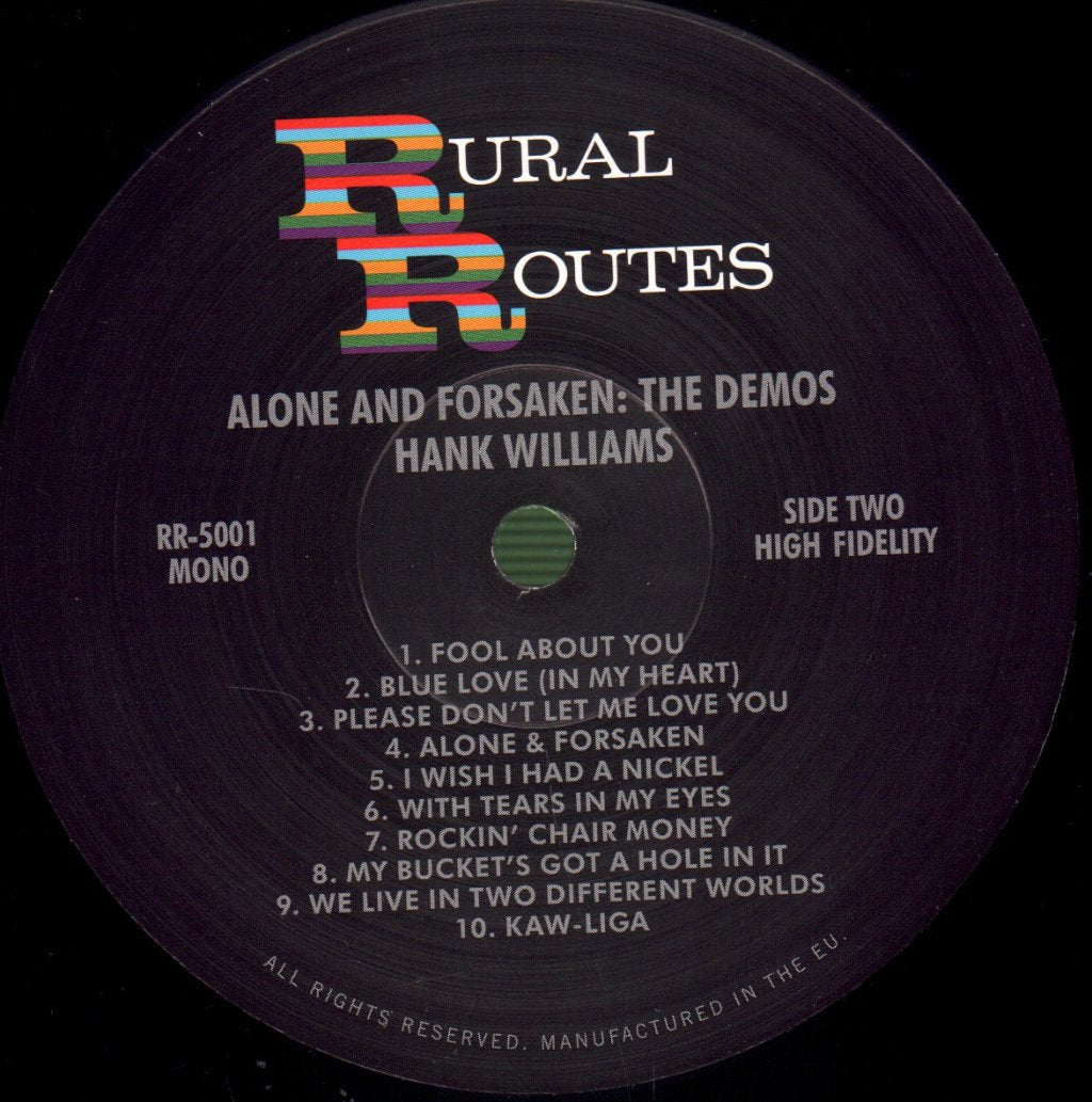 Hank Williams - Alone and Forsaken : The Demos - Lp
