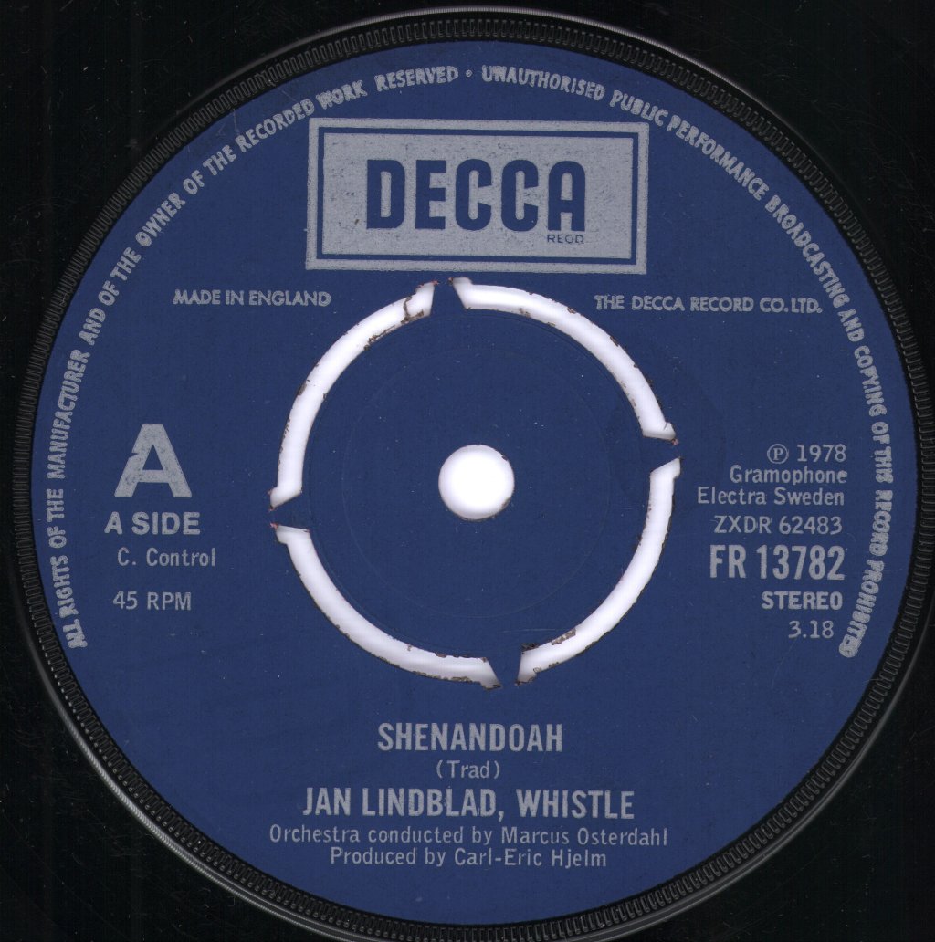 Jan Lindblad Whistle - Shenandoah - 7 Inch