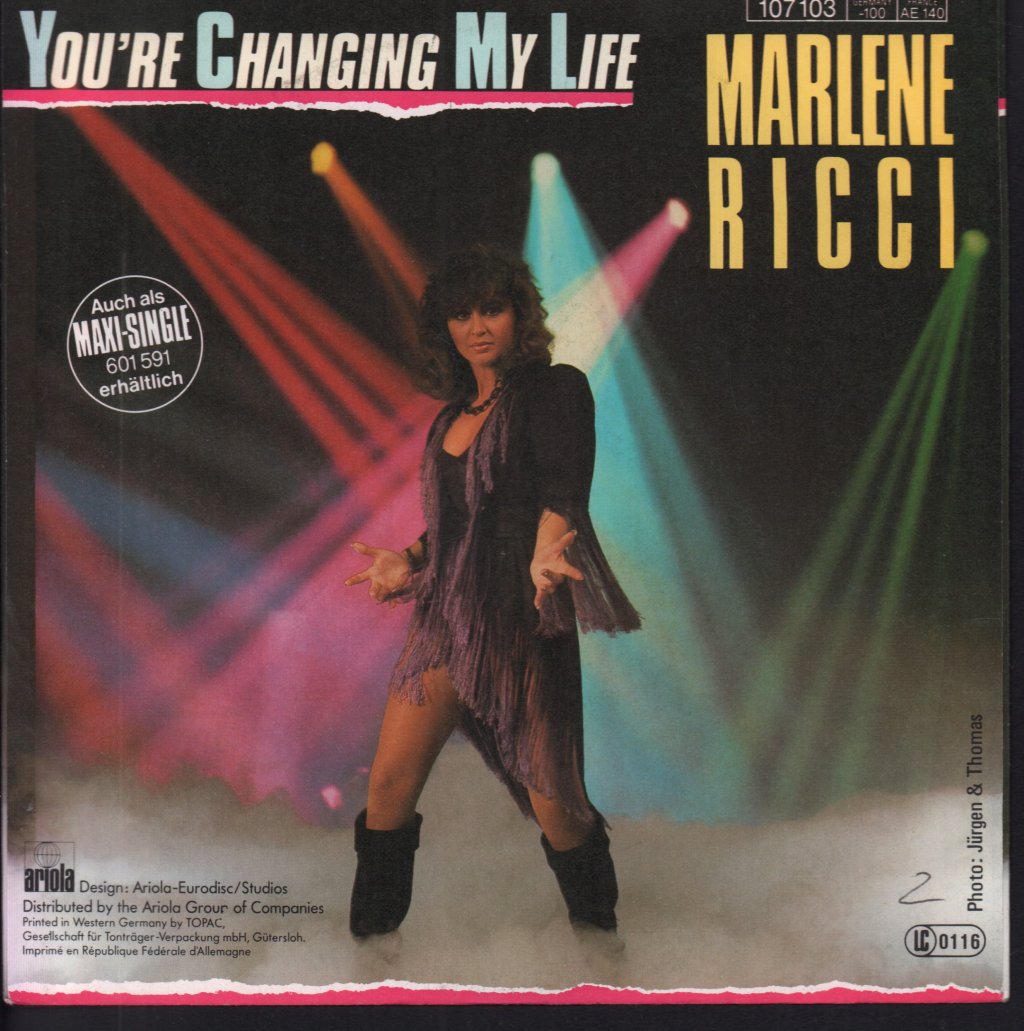 Marlene Ricci - You're Changing My Life - 7 Inch