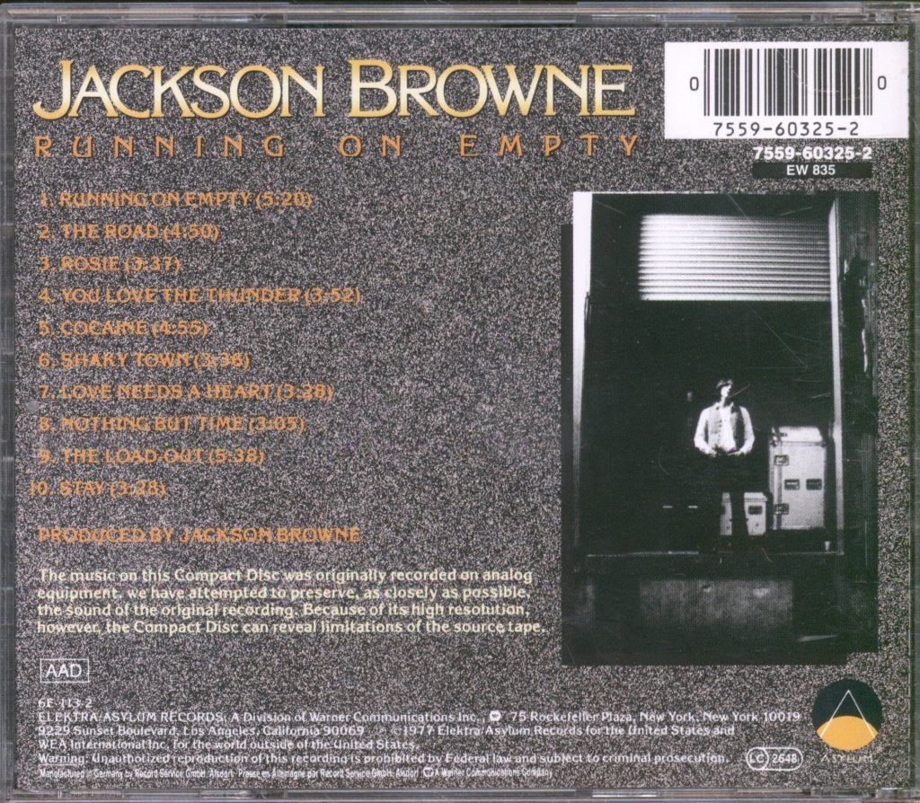 Jackson Browne - Running On Empty - Cd