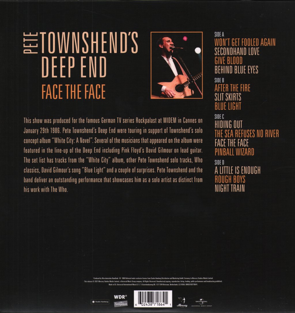 Pete Townshend's Deep End - Face The Face - Double Lp