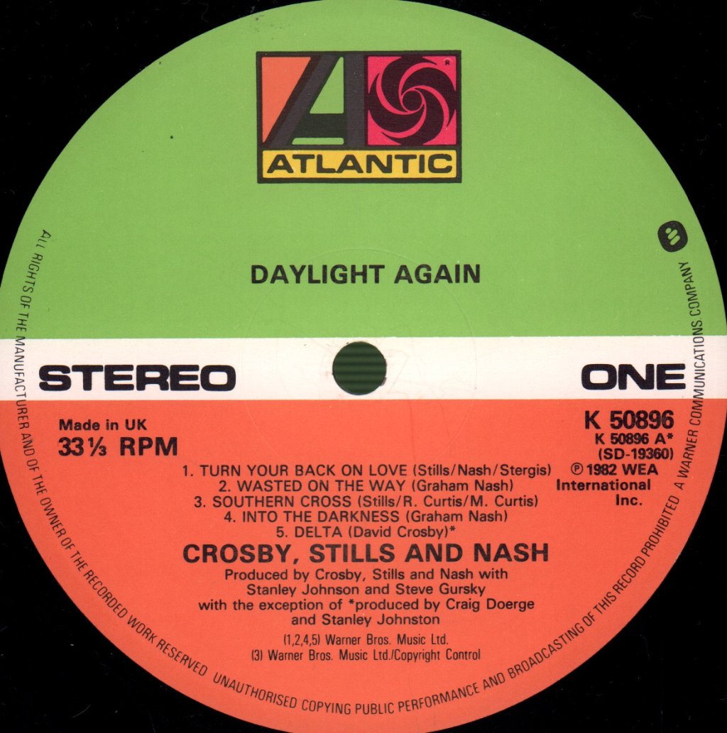 Crosby Stills And Nash - Daylight Again - Lp