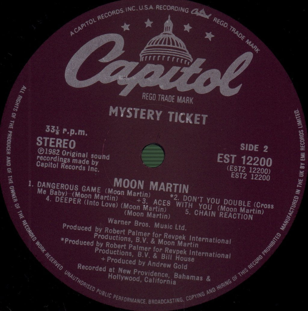 Moon Martin - Mystery Ticket - Lp