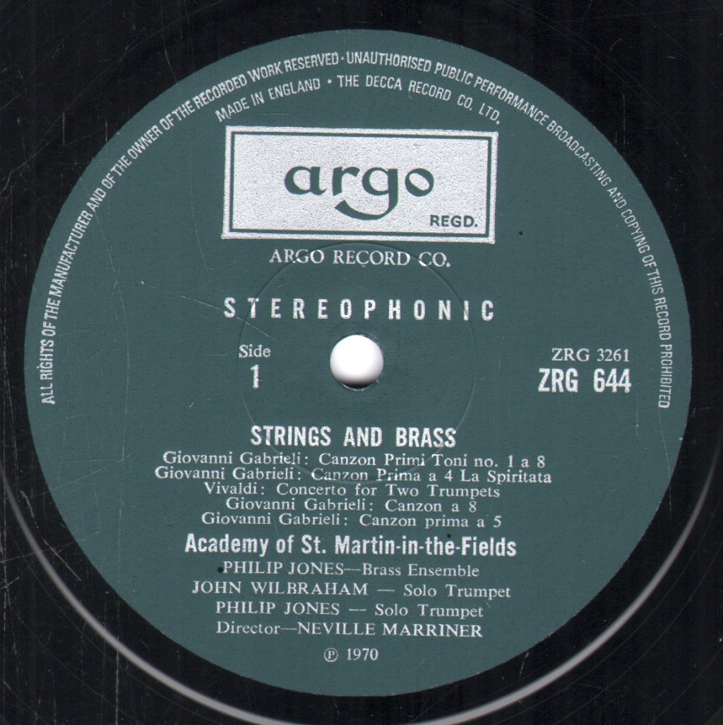 John Wilbraham / Philip Jones Brass Ensemble / Academy Of St. Martin-in-the-Fields - Strings & Brass - Lp