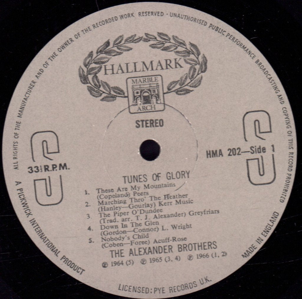 Alexander Brothers - Tunes Of Glory - Lp