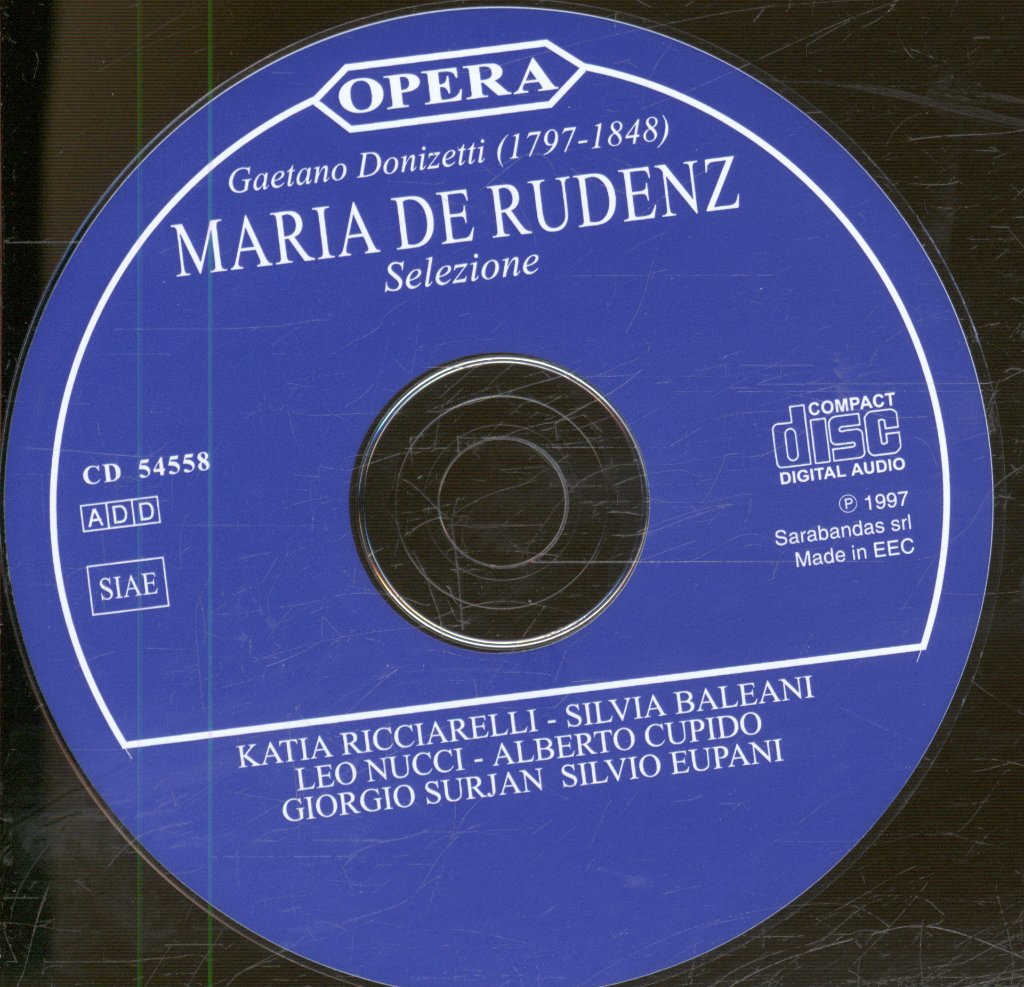 Orchestra E Coro Del Teatro La Fenice Di Venezia, Eliahu Inbal - Donizetti - Maria De Rudenz (Selezione) - Cd