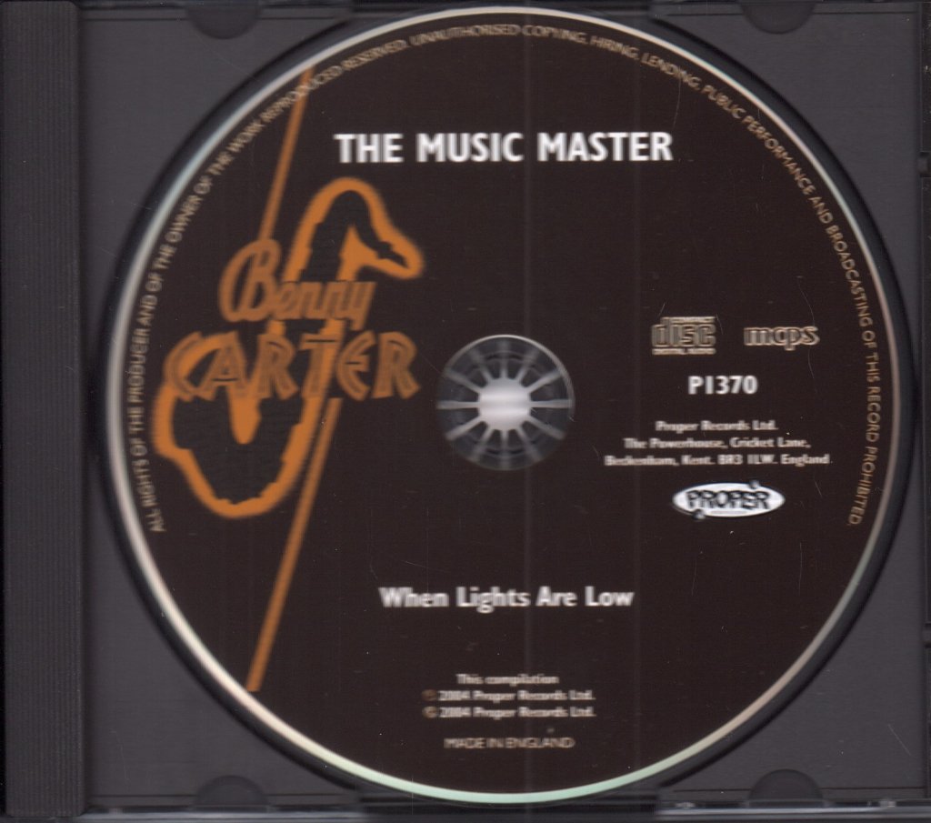 Benny Carter - When Lights Are Low - Cd