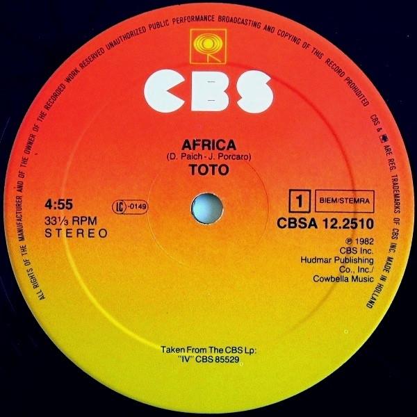 Toto - Africa - 12 Inch
