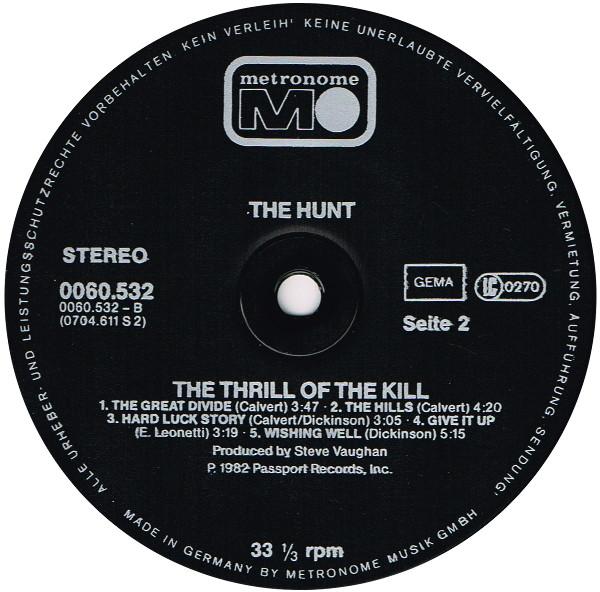 Hunt - Thrill Of The Kill - Lp