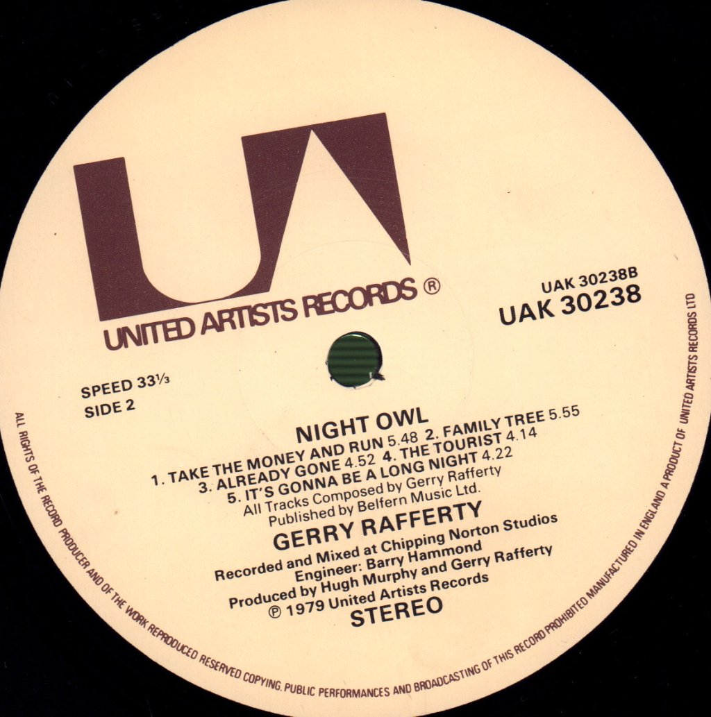 Gerry Rafferty - Night Owl - Lp