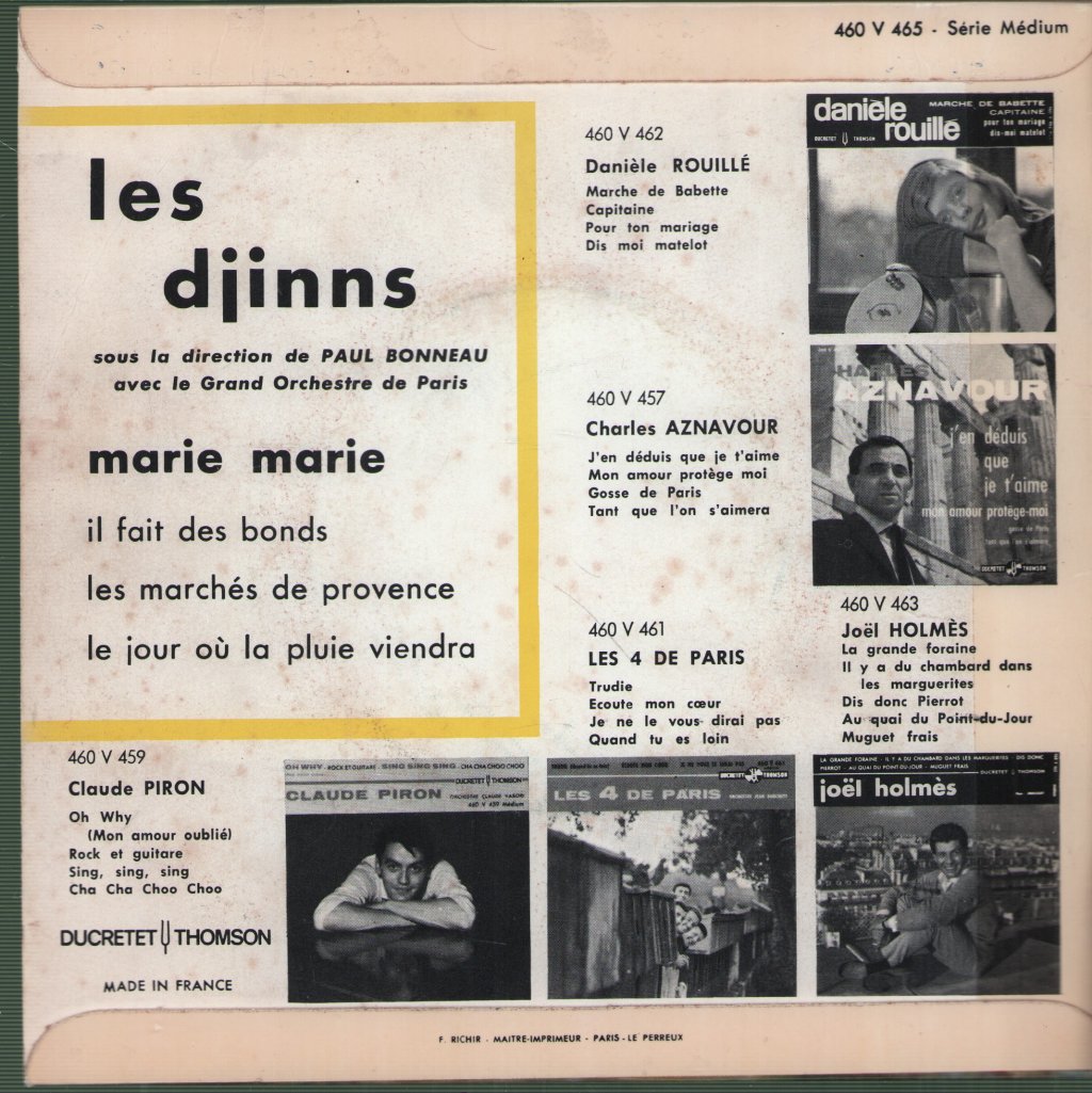 Les Djinns - Marie Marie - 7 Inch
