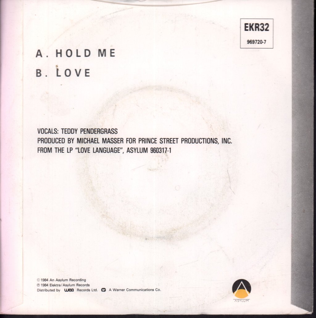 teddy pendergrass with whitney houston - Hold Me - 7 Inch