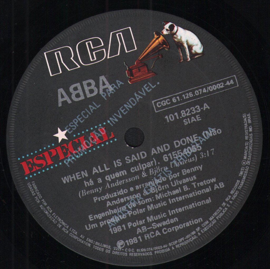 ABBA - When All Is Said And Done - 7 Inch