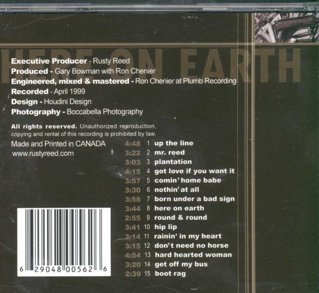 Rusty Reed - Here On Earth - Cd
