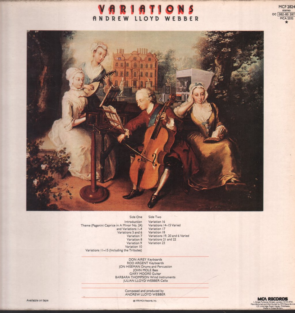 Andrew Lloyd Webber - Variations - Lp