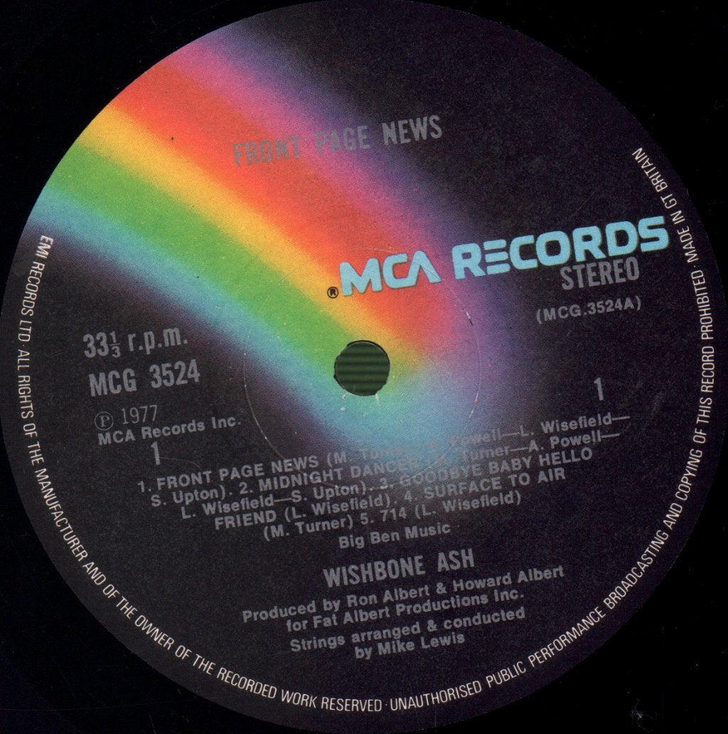 Wishbone Ash - Front Page News - Lp