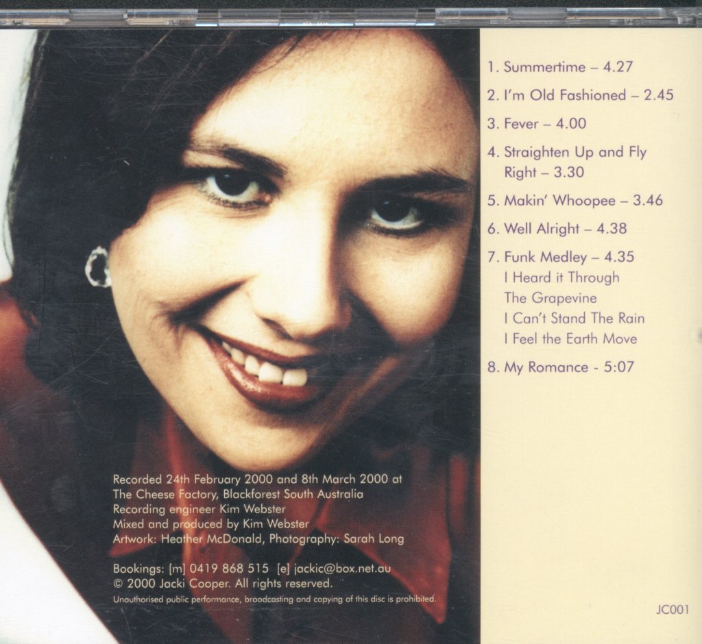 Jacki Cooper And Friends - Jazz Quartet - Cd