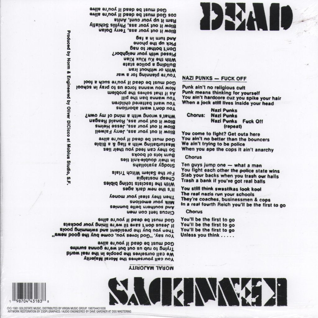 Dead Kennedys - Nazi Punks Fuck Off! - 7 Inch