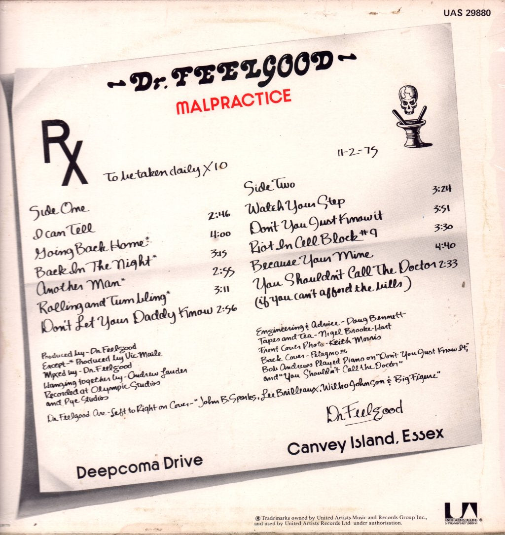 Dr Feelgood - Malpractice - Lp