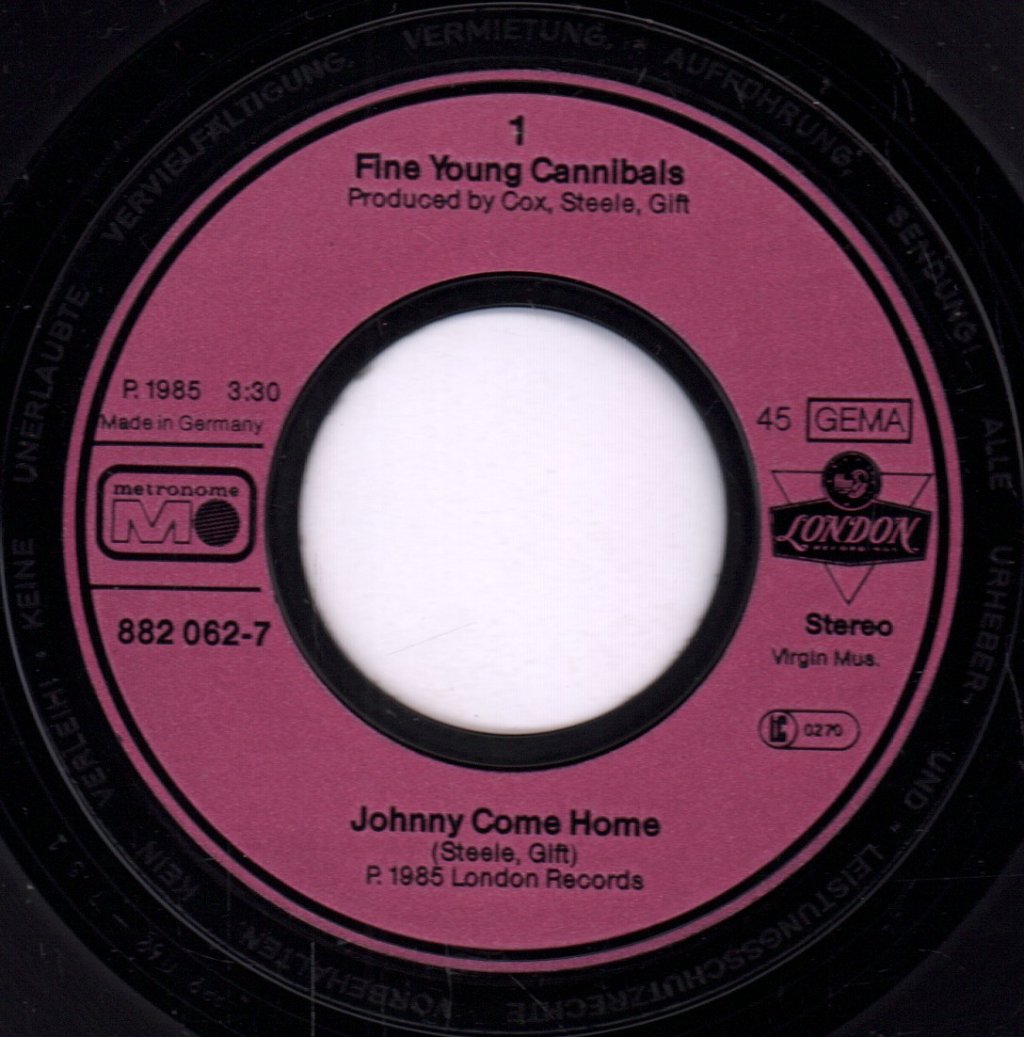 Fine Young Cannibals - Johnny Come Home - 7 Inch