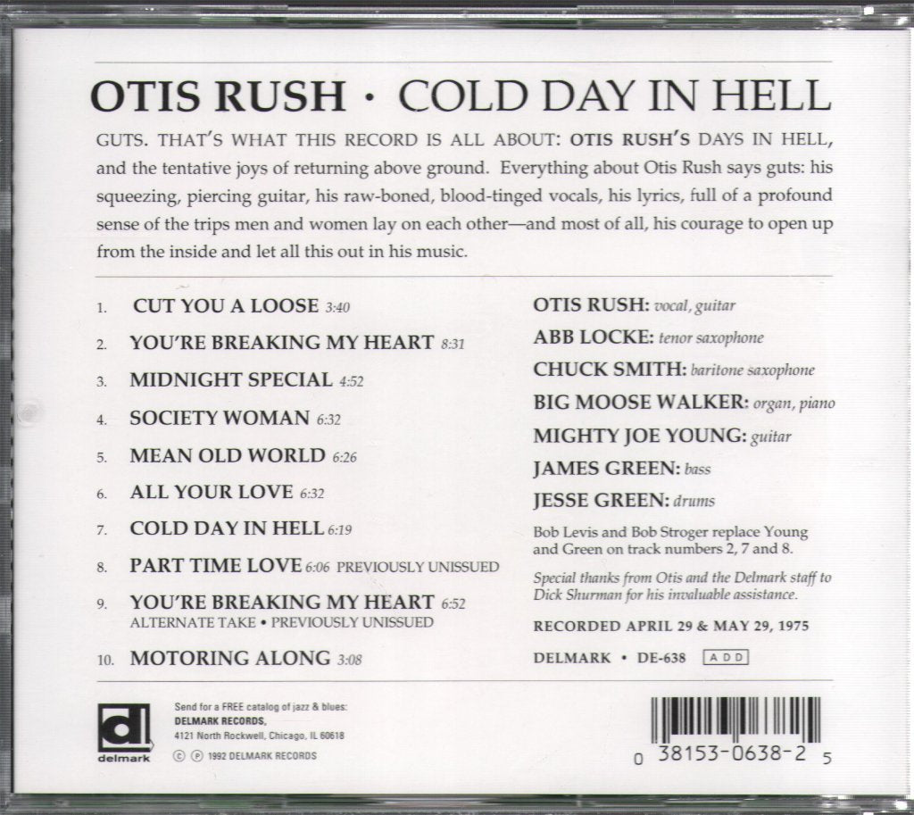 Otis Rush - Cold Day In Hell - Cd