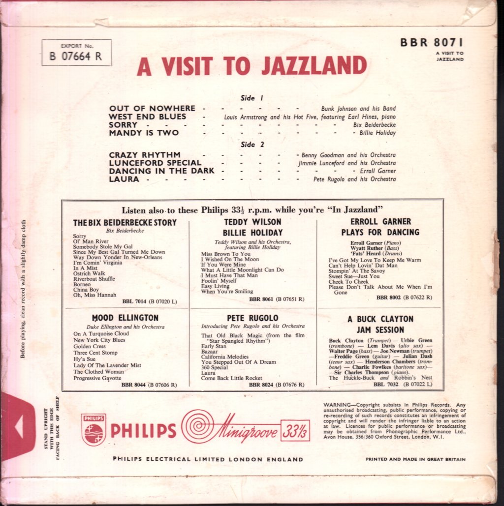 Various Artists - A Visit To Jazzland - Lp