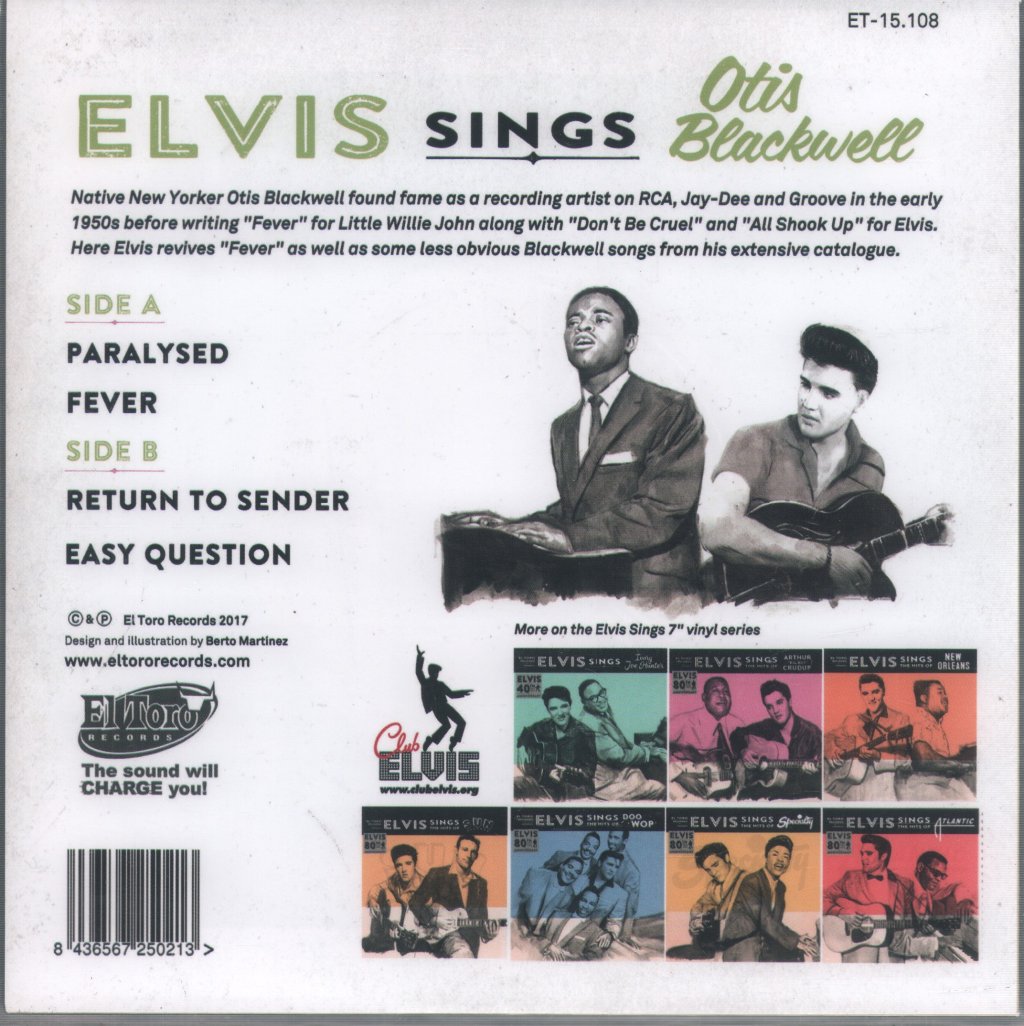 Elvis Presley - Elvis Sings Otis Blackwell - 7 Inch