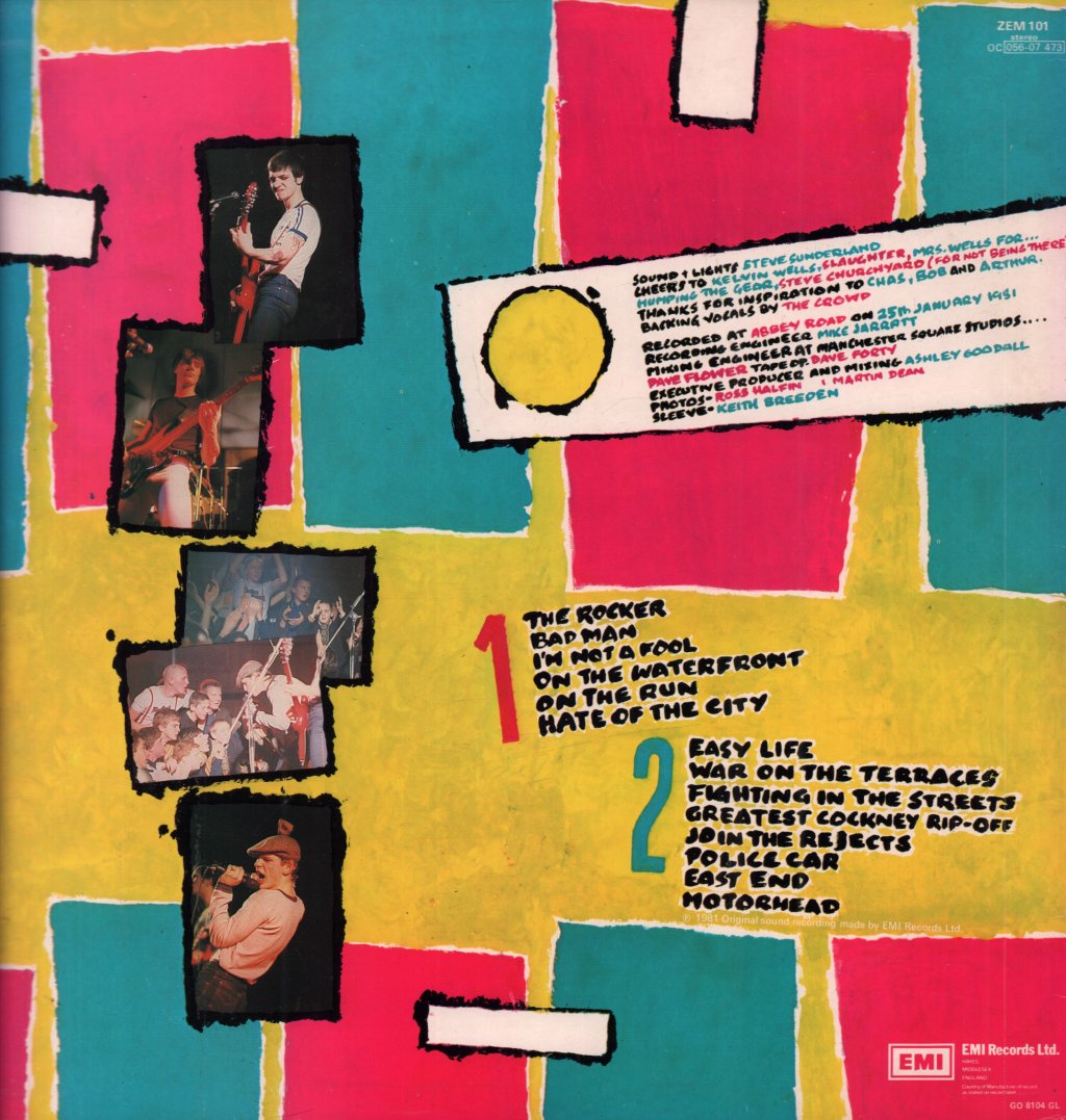 Cockney Rejects - Greatest Hits Vol 3 live & loud - Lp