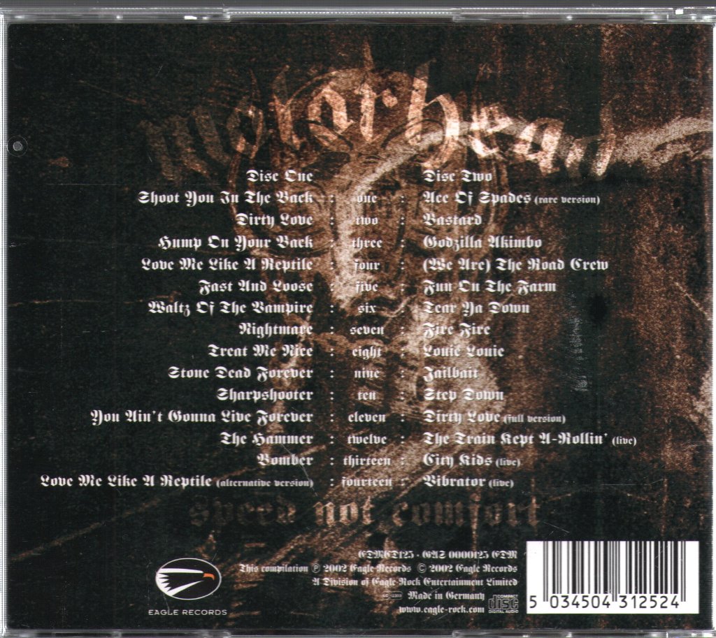 Motorhead - Speed Not Comfört - Double Cd