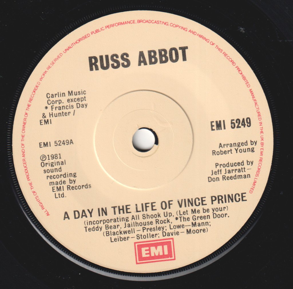 Russ Abbot - A Day In The Life Of Vince Prince - 7 Inch