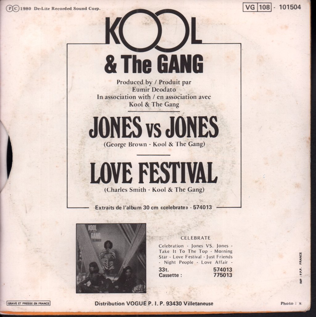 Kool & The Gang - Jones Vs Jones - 7 Inch