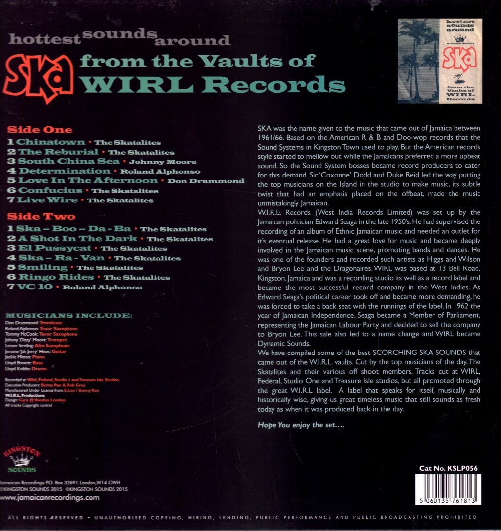 Various Artists - Ska From The Vaults Of WIRL Records - Lp