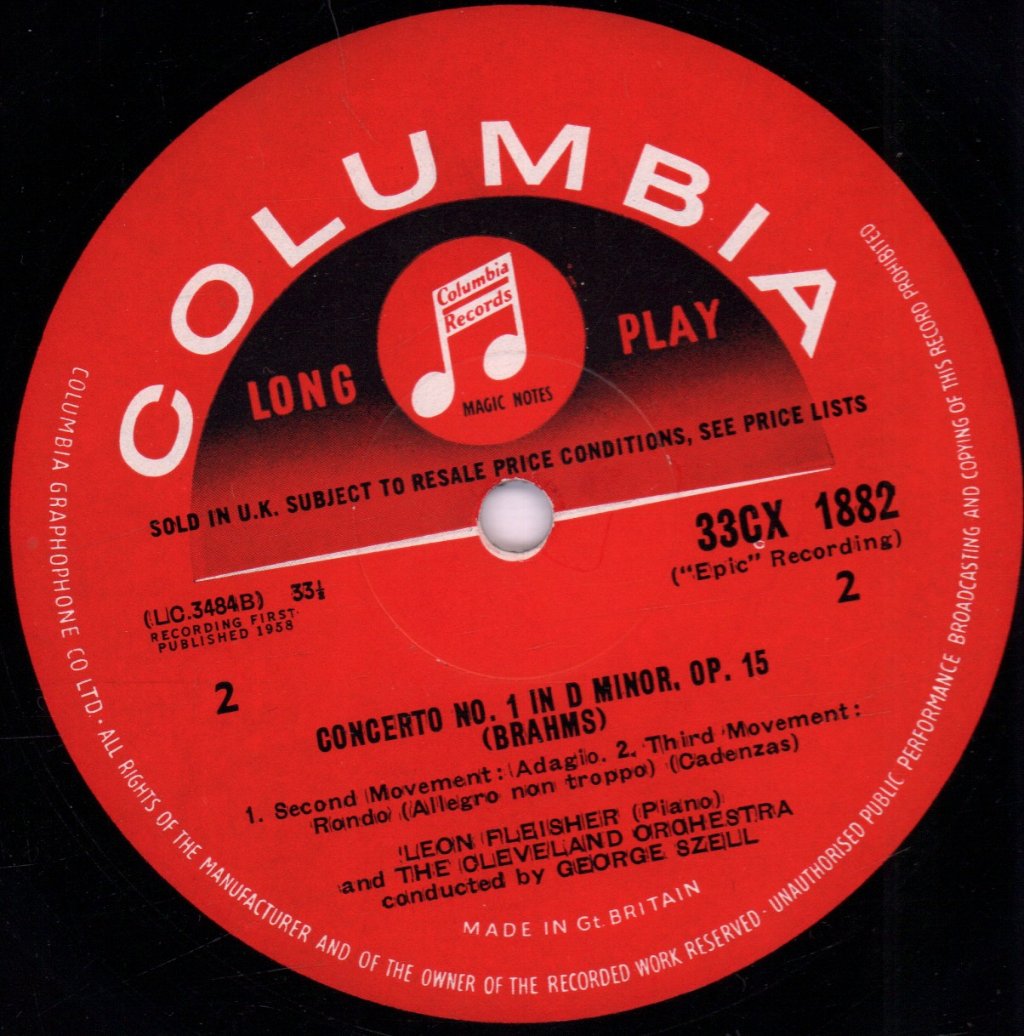 George Szell And The Cleveland Orchestra - brahms Piano Concerto No. 1 - Lp