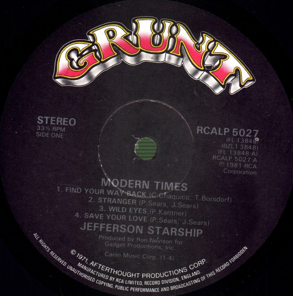 Jefferson Starship - Modern Times - Lp