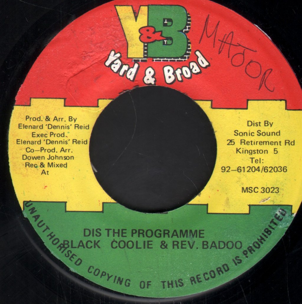 Black Coolie & Rev Badoo - Dis The Programme - 7 Inch