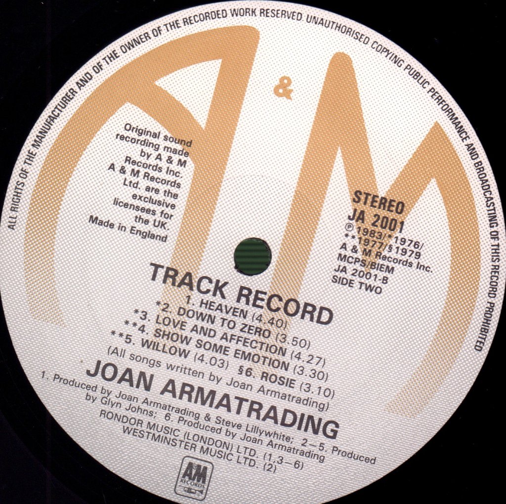 Joan Armatrading - Track Record - Lp