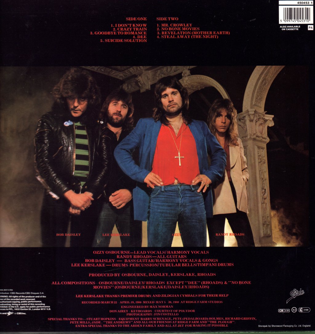 Ozzy Osbourne - Blizzard Of Ozz - Lp