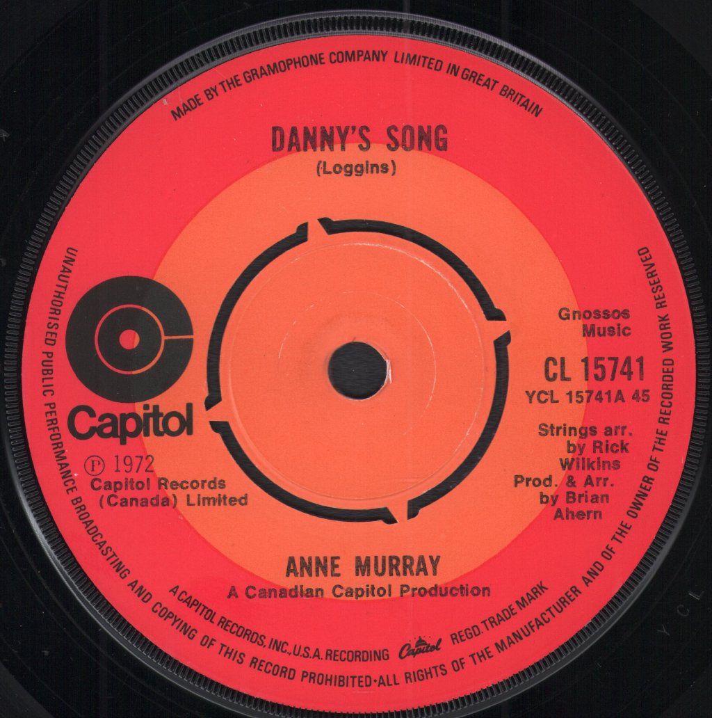 Anne Murray - Danny's Song - 7 Inch
