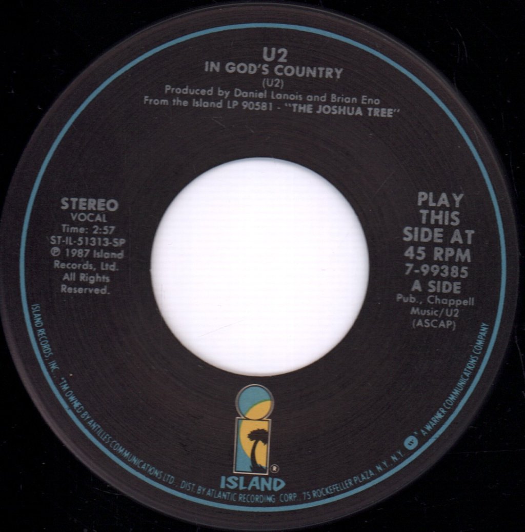 U2 - In God's Country - 7 Inch