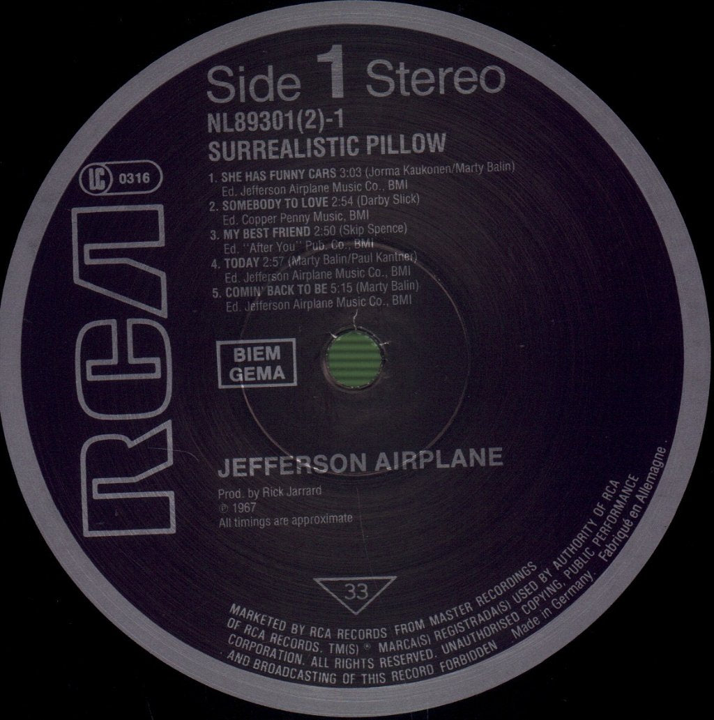 Jefferson Airplane - Surrealistic Pillow / After Bathing At Baxter's - Double Lp