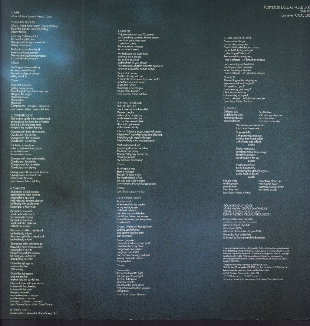 Siouxsie And The Banshees - Scream - Lp