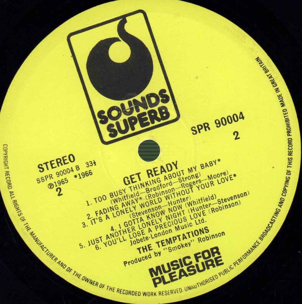 Temptations - Get Ready - Lp