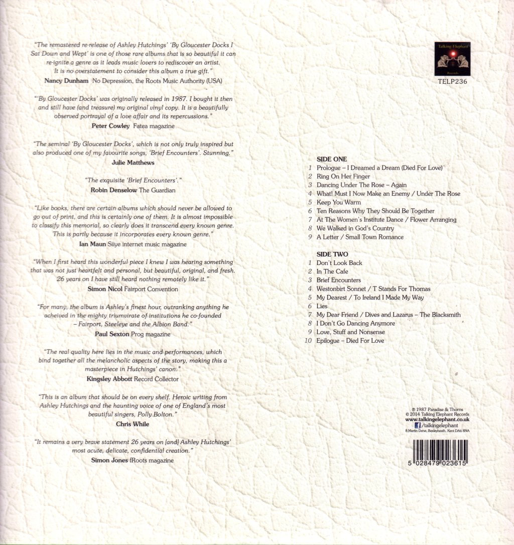 Ashley Hutchings - By Gloucester Docks I Sat Down And Wept (A Love Story) - Lp