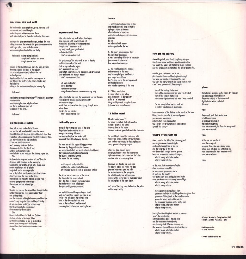 Cindy Lee Berryhill - Naked Movie Star - Lp