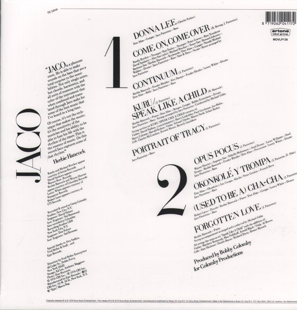 Jaco Pastorius - Jaco Pastorius - Lp
