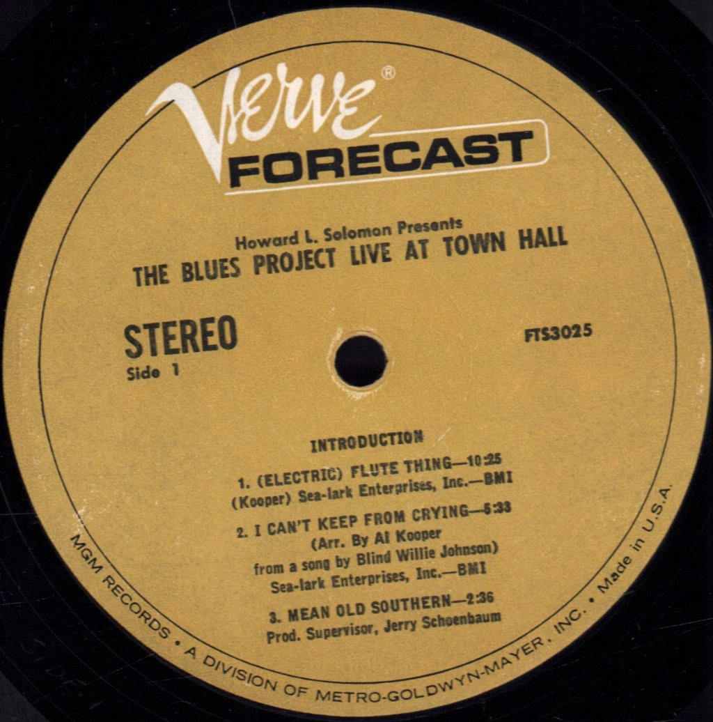 Blues Project - Live At Town Hall - Lp
