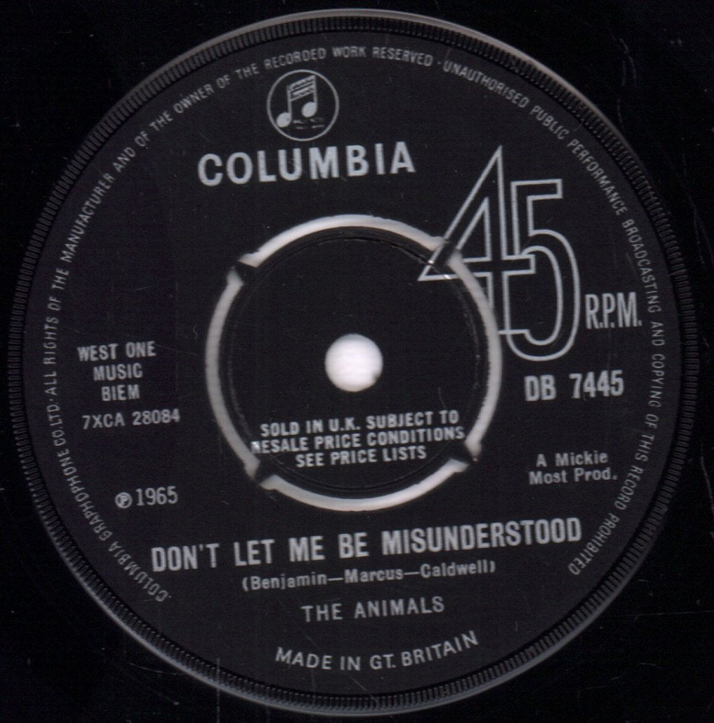 Animals - Don't Let Me Be Misunderstood - 7 Inch