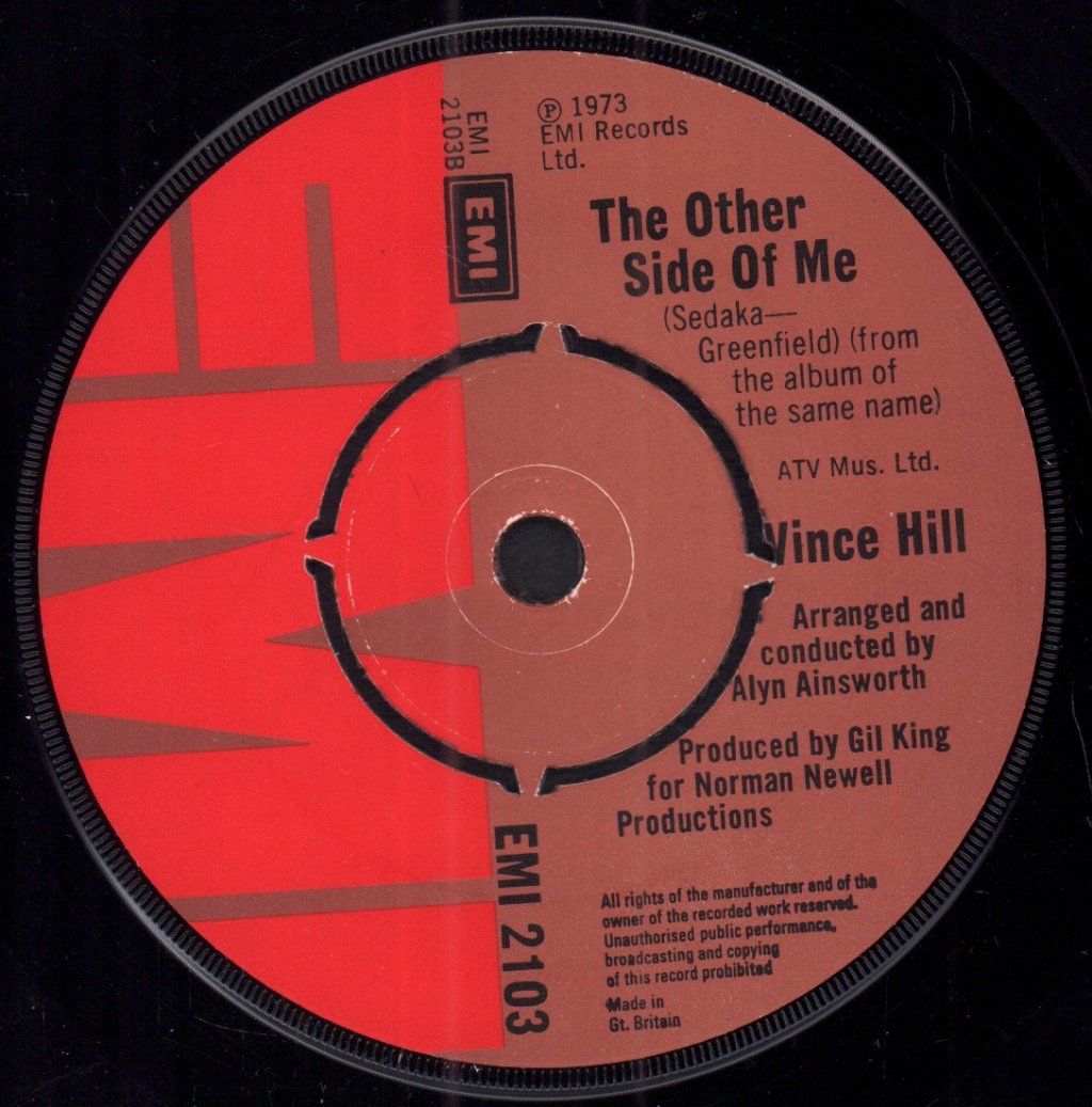 Vince Hill - Sad And Lonely Man - 7 Inch